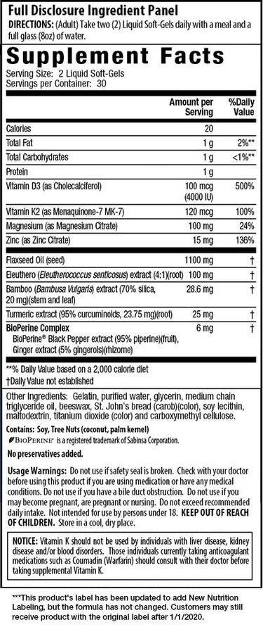 High Potency D3 & K2 +Turmeric Extract